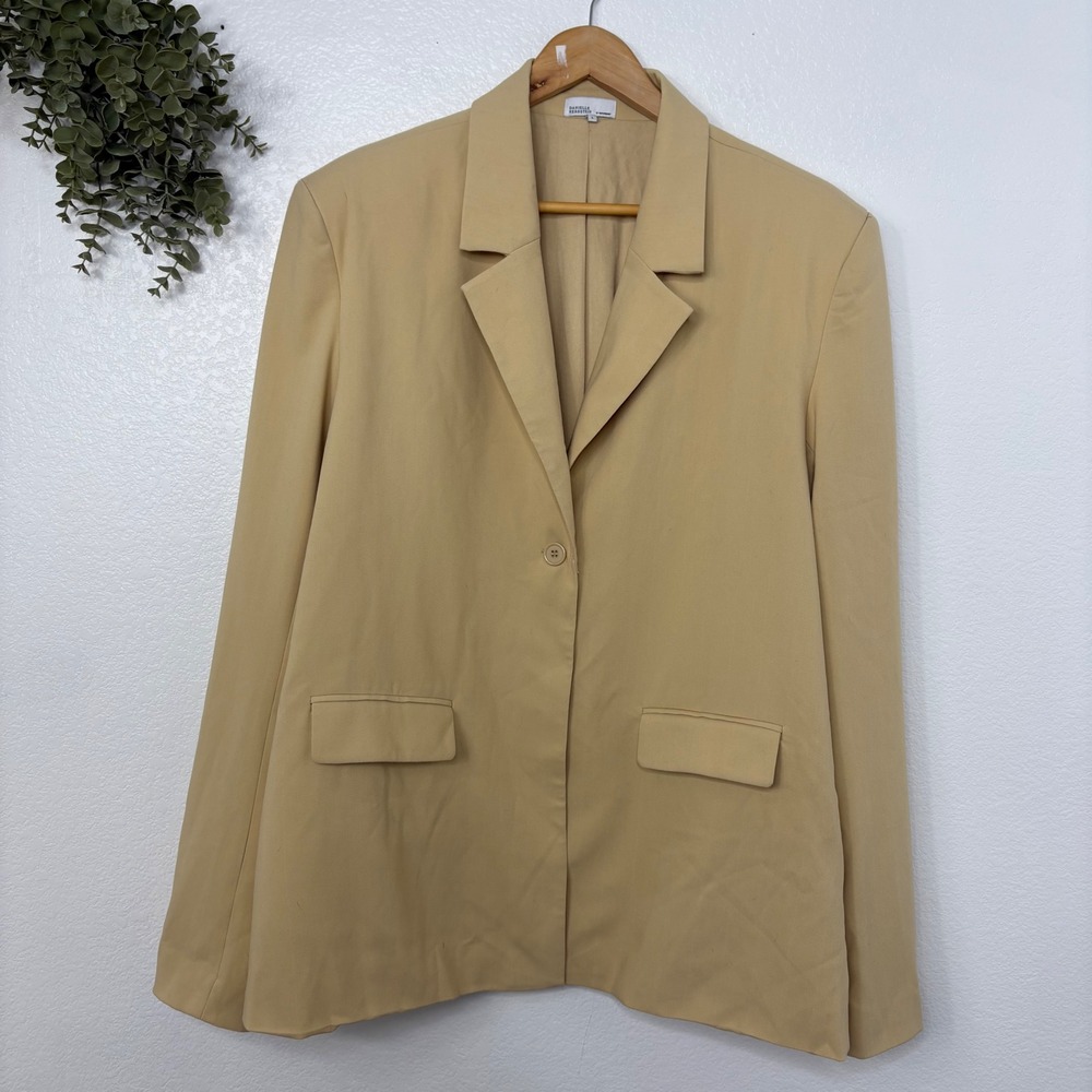 Danielle Bernstein By Weworewhat Tan‎ Beige Blazer Jacket Size L